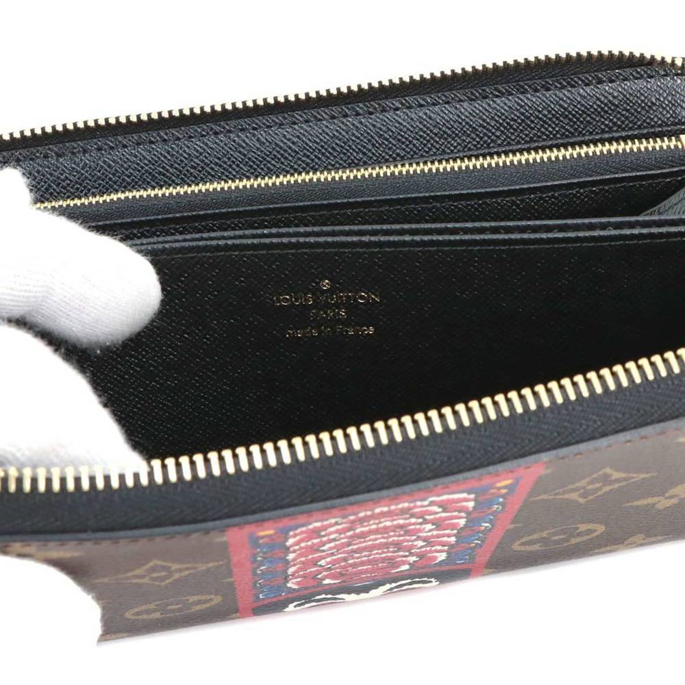 LOUIS VUITTON Monogram Zippy Wallet Long Kansai Yamamoto Kabuki Daruma Brown ... - Picture 7 of 8